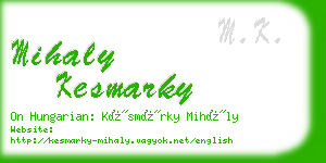 mihaly kesmarky business card